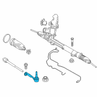 OEM 2016 BMW X5 Steering Tie Rod End Left Diagram - 32-10-6-863-858