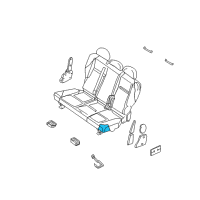 OEM 2005 Chrysler PT Cruiser Rear Seat Cushion Diagram - XM791FLAA