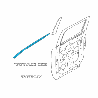 OEM 2017 Nissan Titan XD MOULDING Assembly - Front Door Outside, LH Diagram - 80821-EZ00B