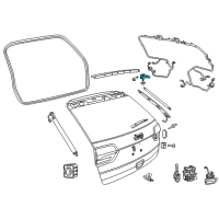 OEM 2014 Dodge Durango Liftgate Hinge Diagram - 68299174AA