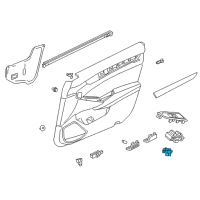 OEM 2018 Honda Accord Switch Assembly, Remote Control Mirror Diagram - 35190-TVA-A01