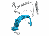 OEM Toyota Mirai Fender Liner Diagram - 53806-62010