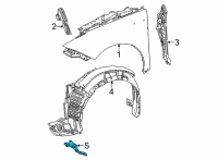 OEM 2019 Toyota Mirai Liner Extension Diagram - 53851-62020