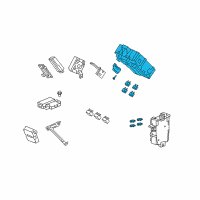 OEM 2014 Acura TL Box Assembly, Driver Fuse Diagram - 38200-TK4-A02