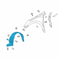 OEM 2009 Pontiac Vibe Fender Liner Diagram - 19183911