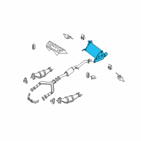 OEM 2007 Nissan 350Z Exhaust, Main Muffler Assembly Diagram - B0100-1A33B