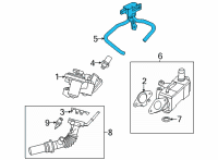 OEM 2020 Ford Escape VALVE - EXHAUST GAS RECIRCULAT Diagram - LX6Z-9J433-A