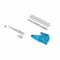 OEM 2017 Honda CR-V Motor Assembly, Rear Windshield Wiper Diagram - 76700-TLA-A01