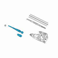 OEM 2022 Honda CR-V Arm, Rear Wiper Diagram - 76720-TLA-A01