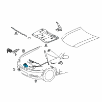 OEM 2010 Lexus IS F Hood Lock Assembly Diagram - 53510-30322