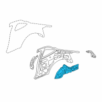 OEM 2002 Acura RSX Wheelhouse, Left Rear Diagram - 64730-S6M-A00ZZ