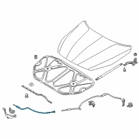 OEM 2020 Kia Cadenza Cable Assembly-Hood Latch Diagram - 81190F6100