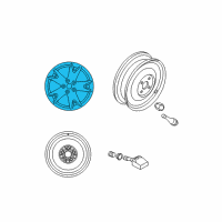 OEM 2012 Nissan Rogue Aluminum Wheel Diagram - D0300-JM11A