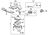 OEM Chevrolet Trailblazer PCV Tube Clamp Diagram - 55497093