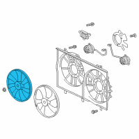 OEM 2014 Toyota Sienna Fan Blade Diagram - 16361-0P160