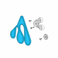 OEM Lincoln Serpentine Belt Diagram - 7L3Z-8620-D