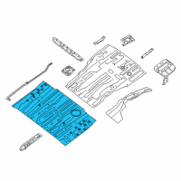 OEM 2013 Nissan Pathfinder Floor Re Front Diagram - 74512-3JA0A