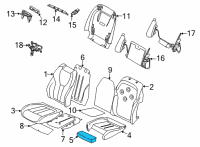 OEM 2021 BMW X5 FOAM PAD FOR THIGH BOLSTER Diagram - 52-10-8-738-945