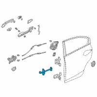 OEM 2014 Honda Civic Checker, Right Rear Door Diagram - 72840-TR3-A01