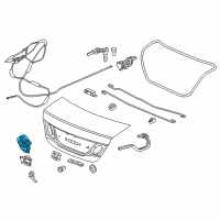 OEM 2015 Honda Civic Lock Assembly, Trunk Diagram - 74851-TR6-A11