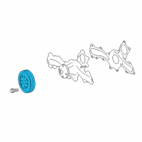 OEM 2020 Lexus LS500h PULLEY, Water Pump Diagram - 16173-31040