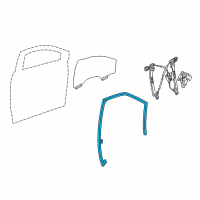 OEM Cadillac Run Weatherstrip Diagram - 20869145