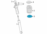 OEM 2020 Lexus ES300h Coil Spring Insulator Diagram - 4825847010