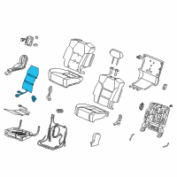 OEM 2010 Acura MDX Heater, Middle Seat-Back Diagram - 81324-STX-A21