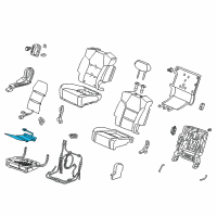 OEM 2009 Acura MDX Heater, Middle Seat Cushion Diagram - 81334-STX-A21