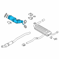 OEM 2017 BMW X1 Catalytic Converter Diagram - 18-32-7-634-634