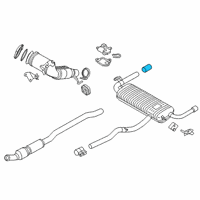 OEM 2020 BMW X2 Tailpipe Trim, Bright Chrome Diagram - 18-30-8-686-002