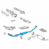 OEM 2004 Pontiac Vibe Converter & Pipe Diagram - 19205434