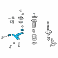 OEM 2011 Lexus CT200h Front Suspension Lower Control Arm Sub-Assembly, No.1 Left Diagram - 48069-47050