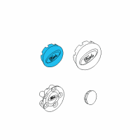 OEM 2009 Ford Explorer Center Cap Diagram - 6F2Z-1130-B