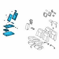 OEM 2007 Lexus IS250 Rear Seat Armrest Assembly, Center Diagram - 72830-53090-A2