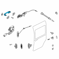 OEM 2012 Ford Transit Connect Handle, Outside Diagram - 2T1Z-6122404-A