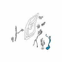 OEM 2019 Nissan Frontier Rear Left Driver Door Lock Actuator Diagram - 82501-ZP51A