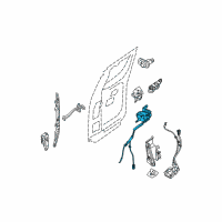 OEM Nissan Frontier Rear Right Driver Door Lock Actuator Diagram - 82500-ZS00A
