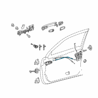 OEM 2022 Lexus GX460 Cable Assembly, Front Door Diagram - 69710-60040