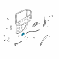 OEM 2004 Hyundai Elantra Rear Interior Door Handle Assembly, Left Diagram - 83610-2D000-CA