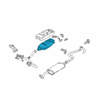 OEM 1989 Chevrolet S10 3Way Catalytic Convertor Assembly Diagram - 25146092