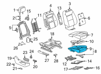 OEM Chevrolet Silverado Seat Cushion Pad Diagram - 84552598