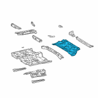 OEM 2004 Pontiac Vibe Center Floor Pan Diagram - 88970852