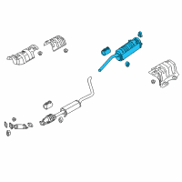 OEM 2018 Kia Rio Rear Muffler Assembly Diagram - 28710H9700
