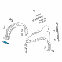 OEM 2018 Lexus NX300h Shield, Front Fender Splash Diagram - 53895-78011