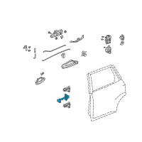 OEM 2008 Honda Fit Checker, Right Rear Door Diagram - 72840-SAA-J01