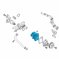 OEM Hyundai Cover-Water Pump Diagram - 25125-2G400