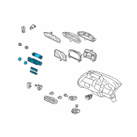 OEM Honda Civic Control Assy., Auto Air Conditioner *NH608L* (UH GUN METALLIC) Diagram - 79600-SNC-A45ZC