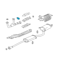 OEM 2004 Honda Pilot Rubber, Exhuast Mounting Diagram - 18215-S3V-A01