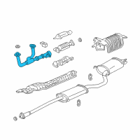 OEM 2004 Honda Pilot Pipe A, Exhuast Diagram - 18210-S9V-A01